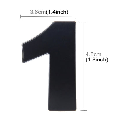 Car Vehicle Badge Emblem 3D Number One Self-adhesive Sticker Decal, Size: 3.6*4.5*0.5cm by buy2fix