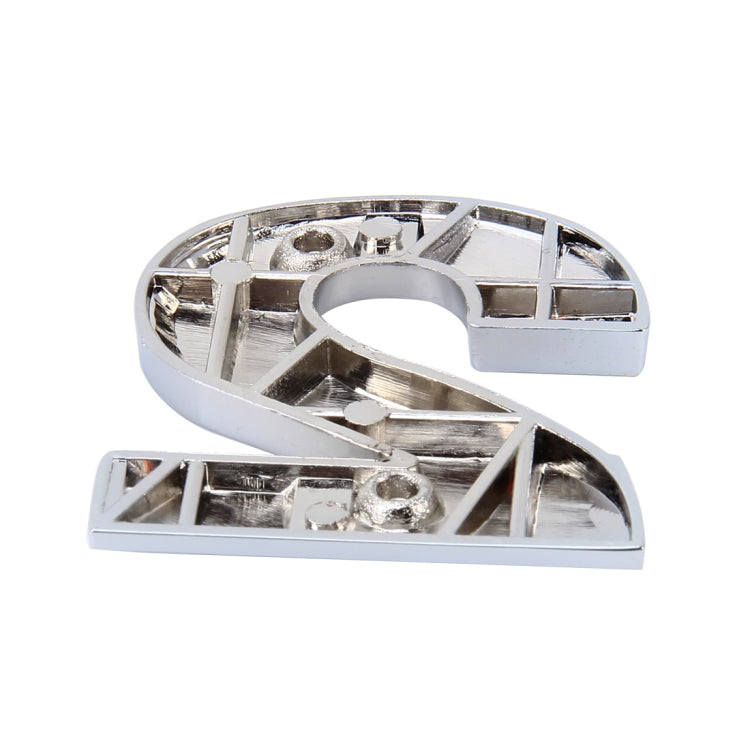 Car Vehicle Badge Emblem 3D Number Two Self-adhesive Sticker Decal, Size: 3.6*4.5*0.5cm by buy2fix
