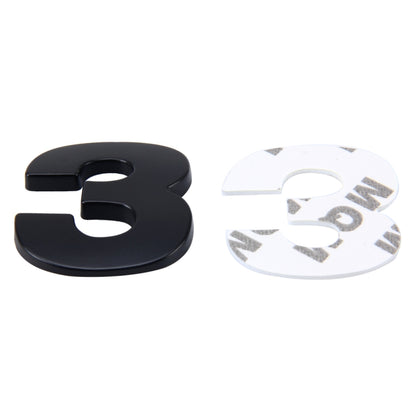 Car Vehicle Badge Emblem 3D Number Three Self-adhesive Sticker Decal, Size: 3.6*4.5*0.5cm by buy2fix