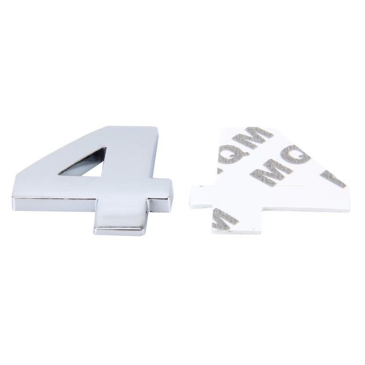 Car Vehicle Badge Emblem 3D Number Four Self-adhesive Sticker Decal, Size: 3.6*4.5*0.5cm by buy2fix