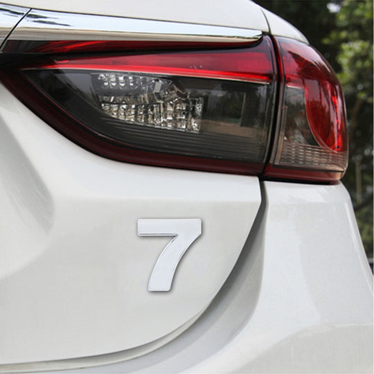Car Vehicle Badge Emblem 3D Number Seven Self-adhesive Sticker Decal, Size: 3.6*4.5*0.5cm