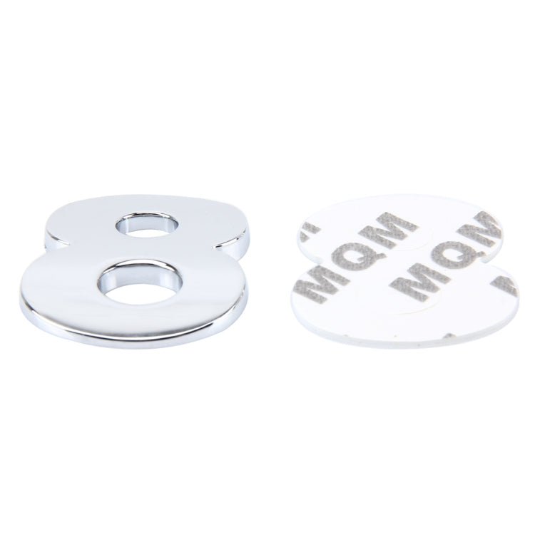 Car Vehicle Badge Emblem 3D Number Eight Self-adhesive Sticker Decal, Size: 3.6*4.5*0.5cm by buy2fix