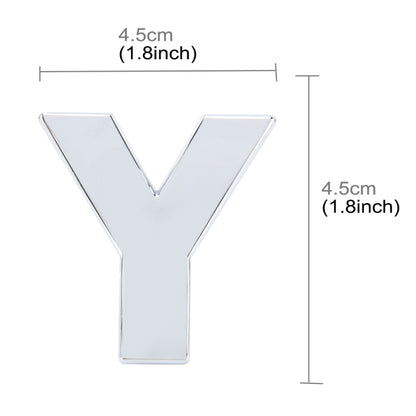 Car Vehicle Badge Emblem 3D English Letter Y Self-adhesive Sticker Decal, Size: 4.5*4.5*0.5cm by buy2fix