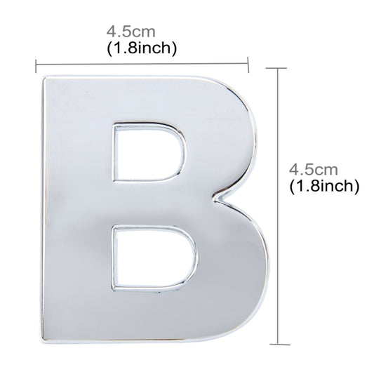 Car Vehicle Badge Emblem 3D English Letter B Self-adhesive Sticker Decal, Size: 4.5*4.5*0.5cm by buy2fix