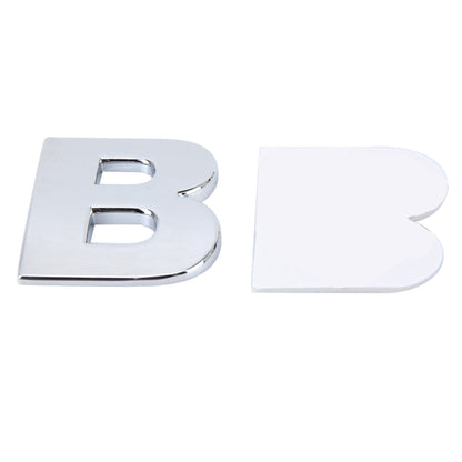 Car Vehicle Badge Emblem 3D English Letter B Self-adhesive Sticker Decal, Size: 4.5*4.5*0.5cm by buy2fix