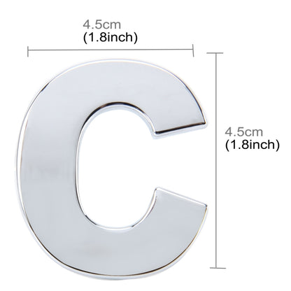 Car Vehicle Badge Emblem 3D English Letter C Self-adhesive Sticker Decal, Size: 4.5*4.5*0.5cm by buy2fix