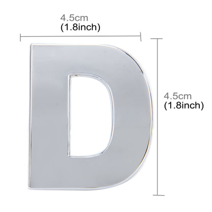 Car Vehicle Badge Emblem 3D English Letter D Self-adhesive Sticker Decal, Size: 4.5*4.5*0.5cm by buy2fix