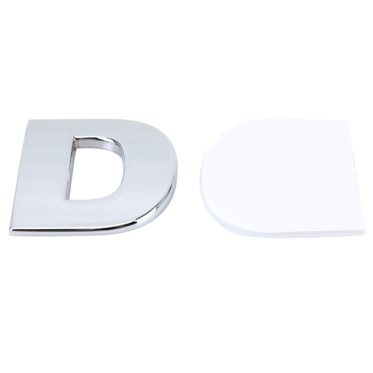 Car Vehicle Badge Emblem 3D English Letter D Self-adhesive Sticker Decal, Size: 4.5*4.5*0.5cm by buy2fix