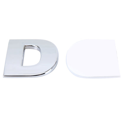 Car Vehicle Badge Emblem 3D English Letter D Self-adhesive Sticker Decal, Size: 4.5*4.5*0.5cm by buy2fix