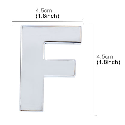 Car Vehicle Badge Emblem 3D English Letter F Self-adhesive Sticker Decal, Size: 4.5*4.5*0.5cm by buy2fix