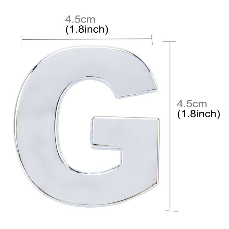 Car Vehicle Badge Emblem 3D English Letter G Self-adhesive Sticker Decal, Size: 4.5*4.5*0.5cm by buy2fix