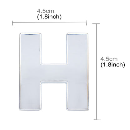 Car Vehicle Badge Emblem 3D English Letter H Self-adhesive Sticker Decal, Size: 4.5*4.5*0.5cm by buy2fix