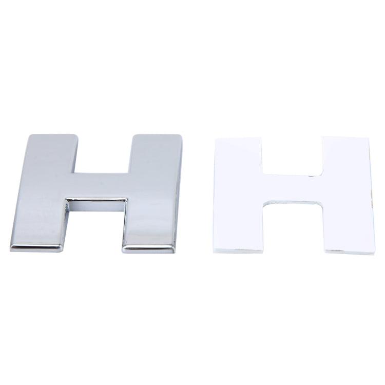 Car Vehicle Badge Emblem 3D English Letter H Self-adhesive Sticker Decal, Size: 4.5*4.5*0.5cm by buy2fix