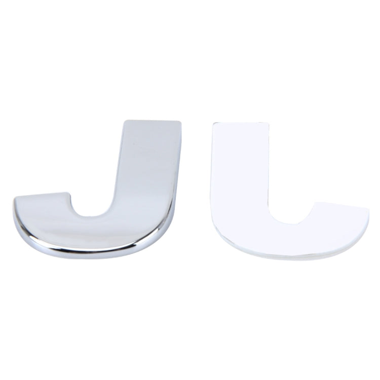 Car Vehicle Badge Emblem 3D English Letter J Self-adhesive Sticker Decal, Size: 4.5*4.5*0.5cm by buy2fix