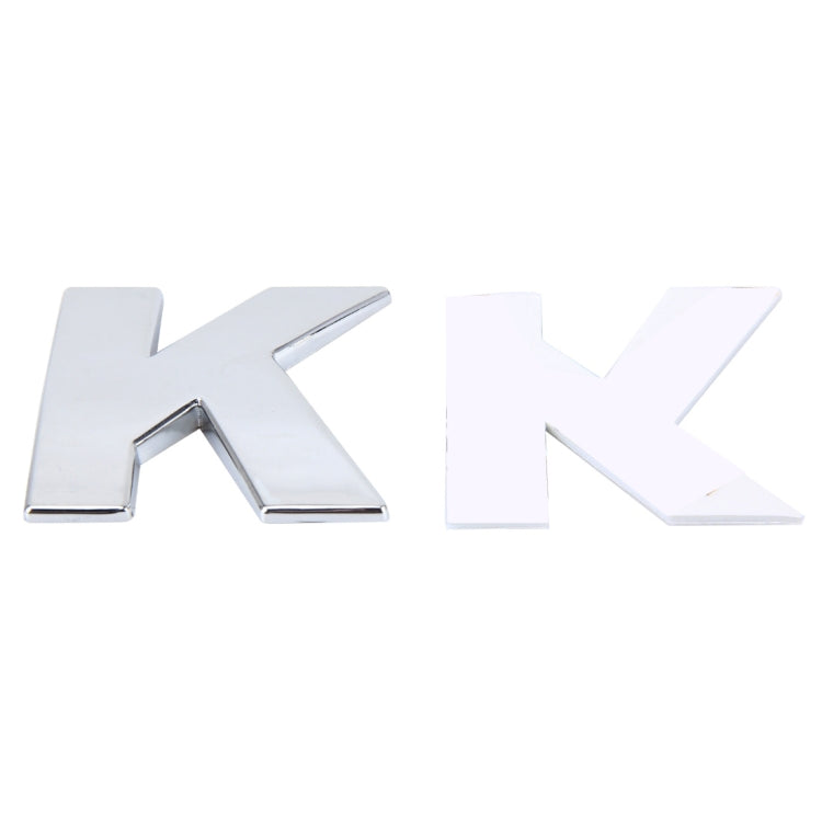 Car Vehicle Badge Emblem 3D English Letter K Self-adhesive Sticker Decal, Size: 4.5*4.5*0.5cm by buy2fix