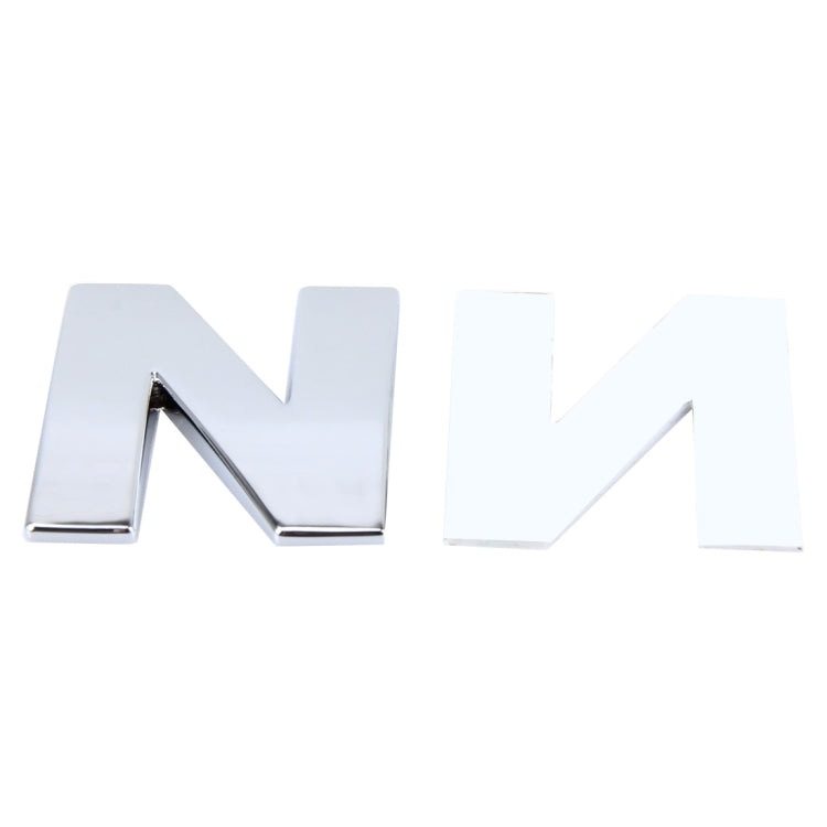 Car Vehicle Badge Emblem 3D English Letter N Self-adhesive Sticker Decal, Size: 4.5*4.5*0.5cm by buy2fix