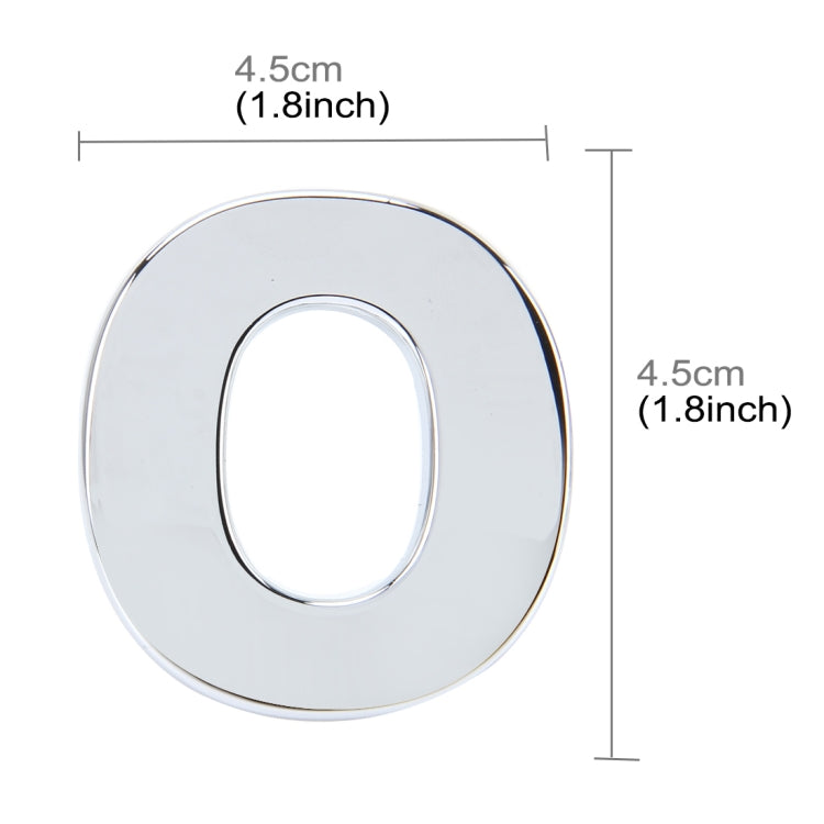 Car Vehicle Badge Emblem 3D English Letter O Self-adhesive Sticker Decal, Size: 4.5*4.5*0.5cm by buy2fix