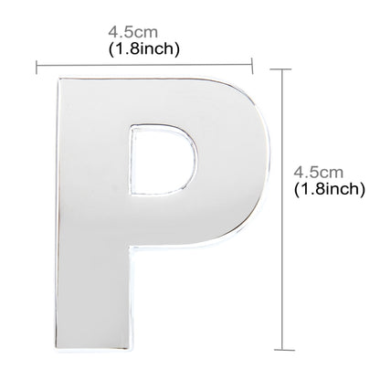 Car Vehicle Badge Emblem 3D English Letter P Self-adhesive Sticker Decal, Size: 4.5*4.5*0.5cm by buy2fix