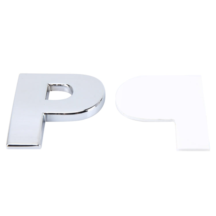 Car Vehicle Badge Emblem 3D English Letter P Self-adhesive Sticker Decal, Size: 4.5*4.5*0.5cm by buy2fix