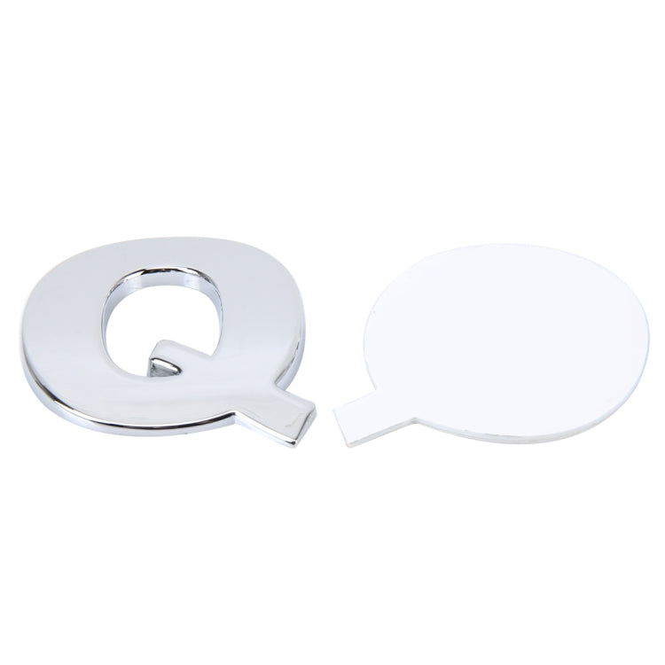 Car Vehicle Badge Emblem 3D English Letter Q Self-adhesive Sticker Decal, Size: 4.5*4.5*0.5cm by buy2fix