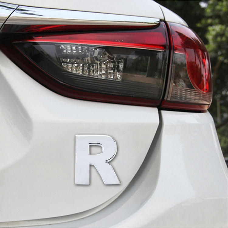 Car Vehicle Badge Emblem 3D English Letter R Self-adhesive Sticker Decal, Size: 4.5*4.5*0.5cm by buy2fix