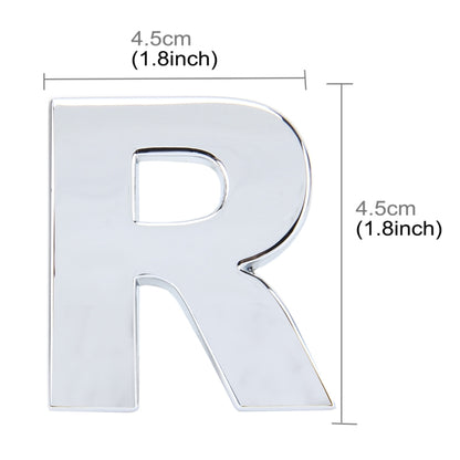Car Vehicle Badge Emblem 3D English Letter R Self-adhesive Sticker Decal, Size: 4.5*4.5*0.5cm by buy2fix