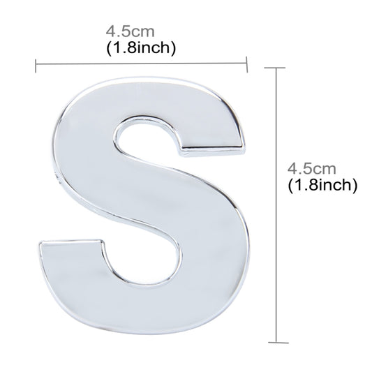 Car Vehicle Badge Emblem 3D English Letter S Self-adhesive Sticker Decal, Size: 4.5*4.5*0.5cm by buy2fix