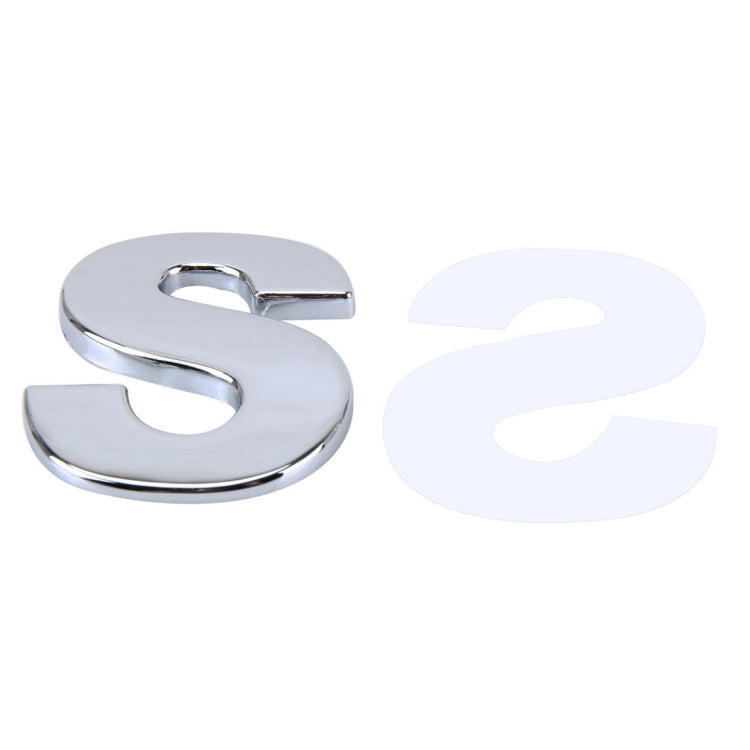 Car Vehicle Badge Emblem 3D English Letter S Self-adhesive Sticker Decal, Size: 4.5*4.5*0.5cm by buy2fix