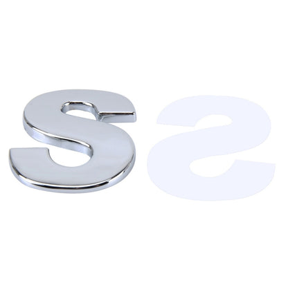 Car Vehicle Badge Emblem 3D English Letter S Self-adhesive Sticker Decal, Size: 4.5*4.5*0.5cm by buy2fix