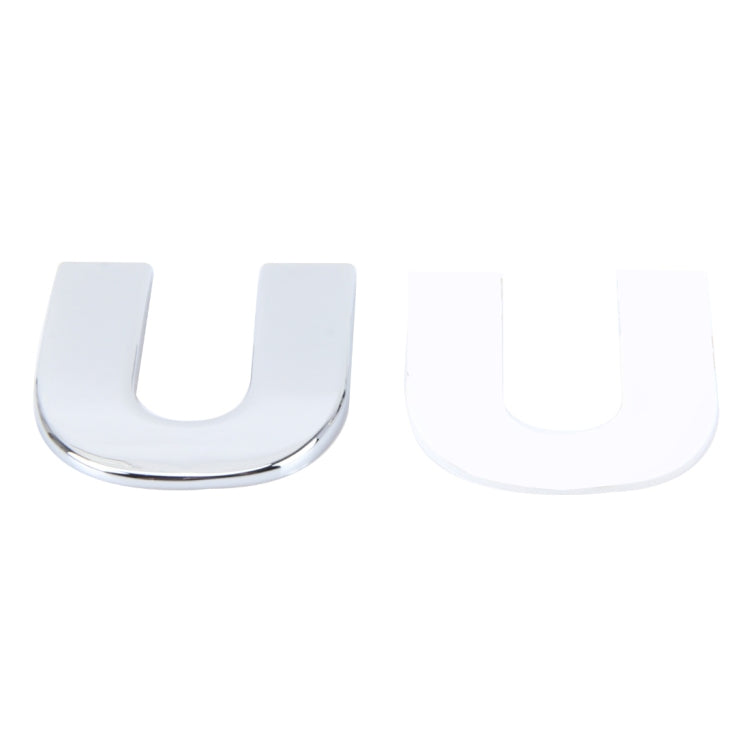 Car Vehicle Badge Emblem 3D English Letter U Self-adhesive Sticker Decal, Size: 4.5*4.5*0.5cm by buy2fix