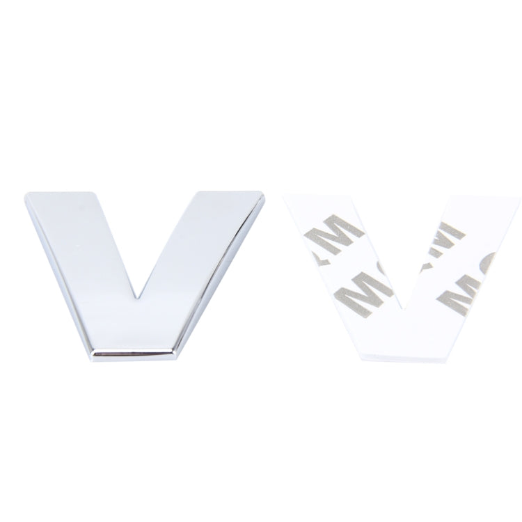 Car Vehicle Badge Emblem 3D English Letter V Self-adhesive Sticker Decal, Size: 4.5*4.5*0.5cm by buy2fix