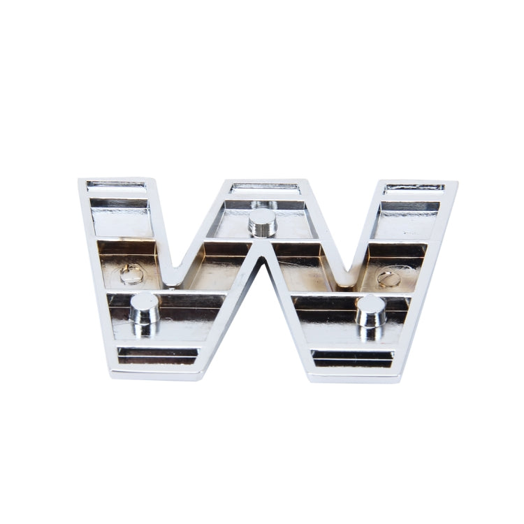 Car Vehicle Badge Emblem 3D English Letter W Self-adhesive Sticker Decal, Size: 4.5*4.5*0.5cm by buy2fix