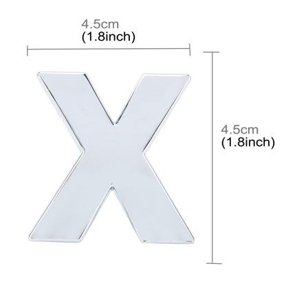 Car Vehicle Badge Emblem 3D English Letter X Self-adhesive Sticker Decal, Size: 4.5*4.5*0.5cm by buy2fix