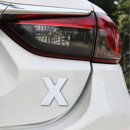 Car Vehicle Badge Emblem 3D English Letter X Self-adhesive Sticker Decal, Size: 4.5*4.5*0.5cm by buy2fix