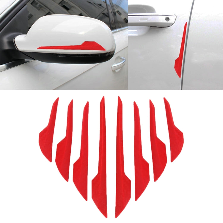 8 PCS Car Vehicle Door Side Guard Anti Crash Strip Exterior Avoid Bumps Collsion Impact Protector Sticker(Red) by buy2fix