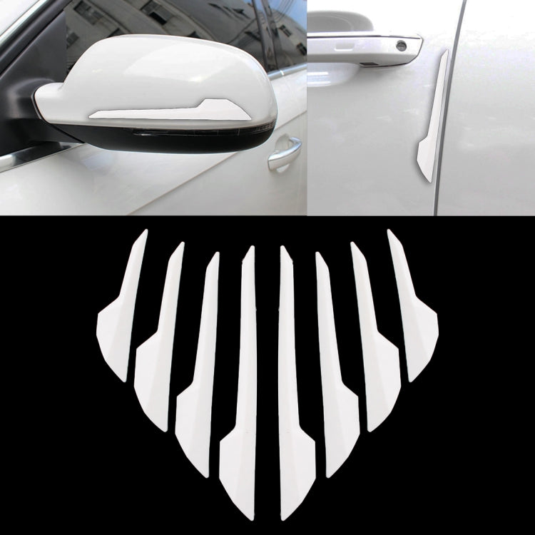 8 PCS Car Vehicle Door Side Guard Anti Crash Strip Exterior Avoid Bumps Collsion Impact Protector Sticker(White) by buy2fix