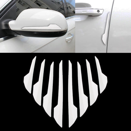 8 PCS Car Vehicle Door Side Guard Anti Crash Strip Exterior Avoid Bumps Collsion Impact Protector Sticker(White) by buy2fix