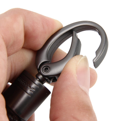 Weaving Band Metal Car Key Ring Braided Belt Key Chain(Black) by buy2fix