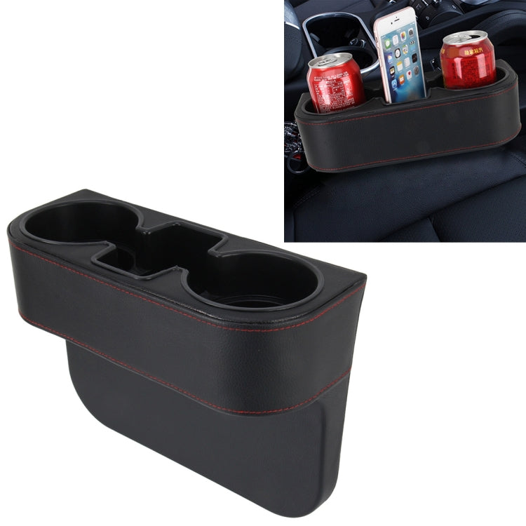 Car Seat Crevice Storage Box Cup Drink Holder Auto Pocket Stowing Tidying for Phone Pad Card Coin Case Car Accessories(Black) by buy2fix