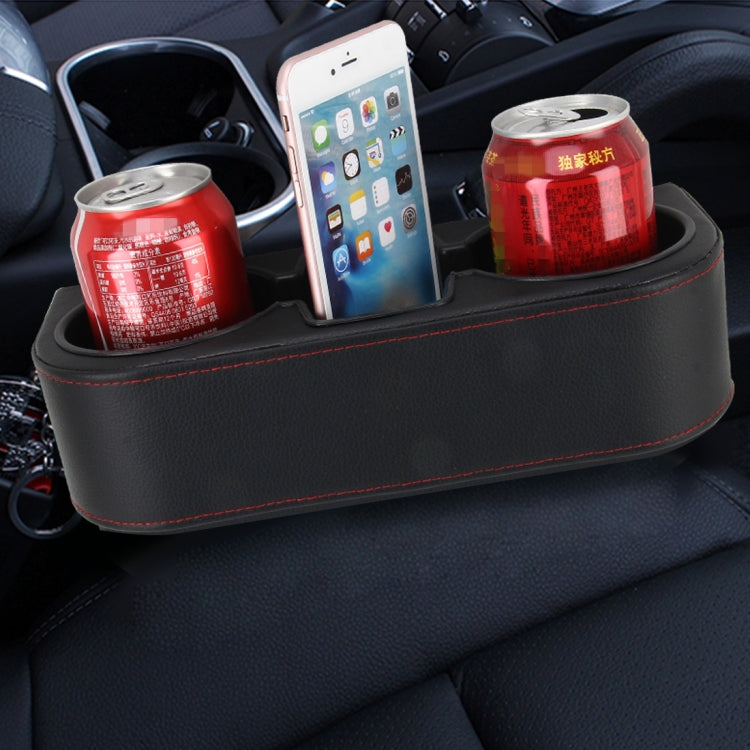 Car Seat Crevice Storage Box Cup Drink Holder Auto Pocket Stowing Tidying for Phone Pad Card Coin Case Car Accessories(Black) by buy2fix
