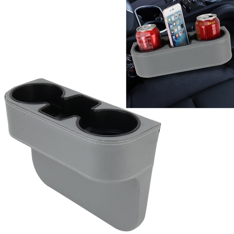Car Seat Crevice Storage Box Cup Drink Holder Auto Pocket Stowing Tidying for Phone Pad Card Coin Case Car Accessories(Grey) by buy2fix