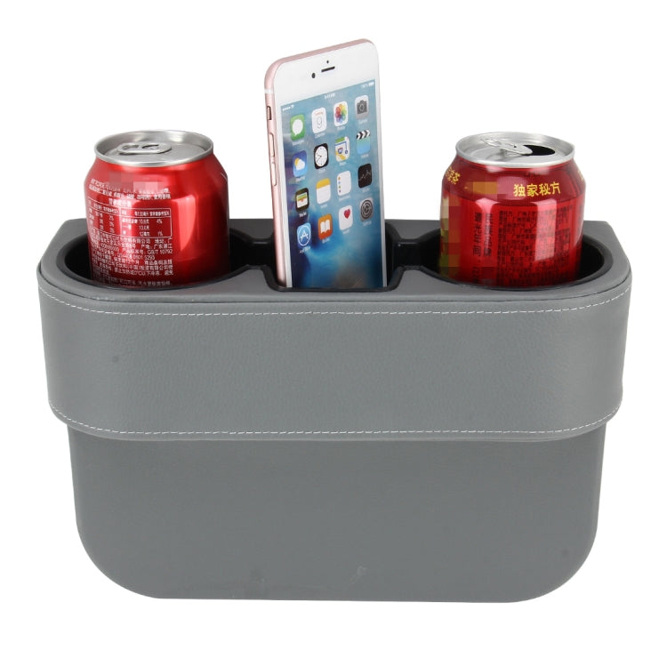 Car Seat Crevice Storage Box Cup Drink Holder Auto Pocket Stowing Tidying for Phone Pad Card Coin Case Car Accessories(Grey) by buy2fix