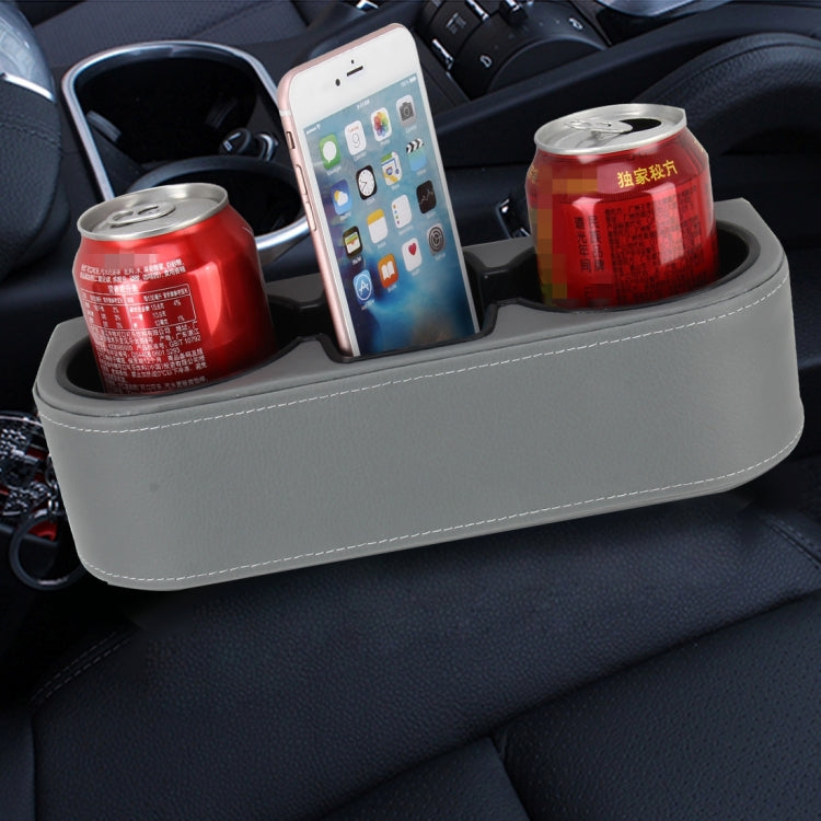 Car Seat Crevice Storage Box Cup Drink Holder Auto Pocket Stowing Tidying for Phone Pad Card Coin Case Car Accessories(Grey) by buy2fix
