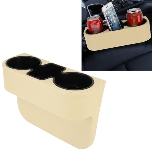 Car Seat Crevice Storage Box Cup Drink Holder Auto Pocket Stowing Tidying for Phone Pad Card Coin Case Car Accessories(Khaki) by buy2fix