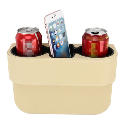Car Seat Crevice Storage Box Cup Drink Holder Auto Pocket Stowing Tidying for Phone Pad Card Coin Case Car Accessories(Khaki) by buy2fix