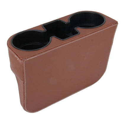 Car Seat Crevice Storage Box Cup Drink Holder Auto Pocket Stowing Tidying for Phone Pad Card Coin Case Car Accessories(Brown) by buy2fix