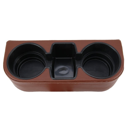 Car Seat Crevice Storage Box Cup Drink Holder Auto Pocket Stowing Tidying for Phone Pad Card Coin Case Car Accessories(Brown) by buy2fix