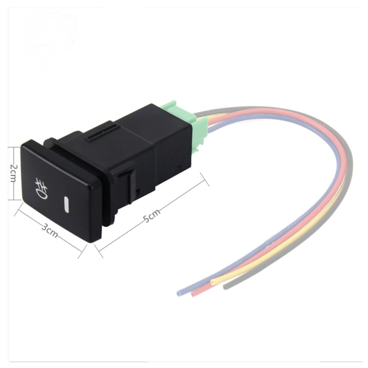 Car Fog Light Lamp Indicator 5 PIN On and Off Button Switch Control Auto Car Fog Light 5 Pin Switch On-Off Button Switch for Toyota, Small Size: 5*2.2*1.7cm(Yellow Light) - Car Switches by buy2fix | Online Shopping UK | buy2fix