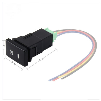 Car Fog Light Lamp Indicator 5 PIN On and Off Button Switch Control Auto Car Fog Light 5 Pin Switch On-Off Button Switch for Toyota, Small Size: 5*2.2*1.7cm(Yellow Light) - Car Switches by buy2fix | Online Shopping UK | buy2fix