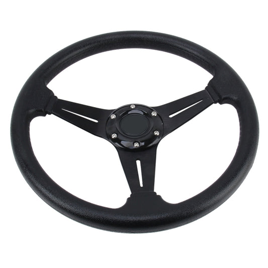 35cm PU Racing Sport Hand Wheel Car Modified Steering Wheel(Black) - Steering Wheel Accessories by buy2fix | Online Shopping UK | buy2fix